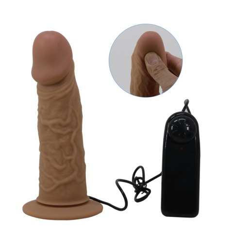PRETTY LOVE – Wibrujące Dildo Strap-On Draven 6,8'' z Szelkami w Stylu Majtek