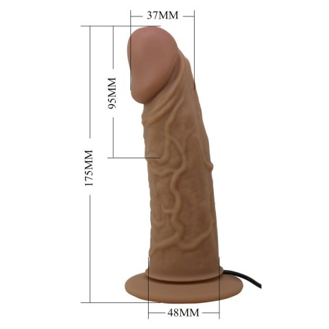 PRETTY LOVE – Wibrujące Dildo Strap-On Draven 6,8'' z Szelkami w Stylu Majtek