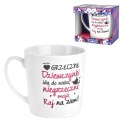 Kubek CRAZY GIRL Matowy 480 ml – Grzeczne Dziewczynki Idą do Nieba...