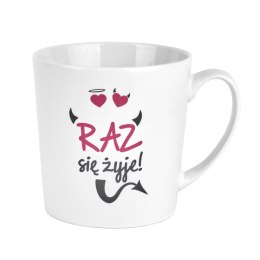 Kubek CRAZY GIRL Matowy 480 ml – Grzeczne Dziewczynki Idą do Nieba...
