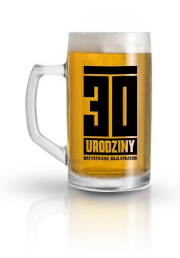 Kufel Urodzinowy '30 Lat' - Pół Litra Dobrej Zabawy!