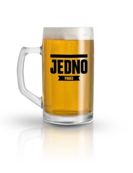 Zabawny Kufel „Jedno Piwko” – 500ml Humoru i Stylu