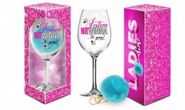 LADIES TIME: Kieliszek do wina Signoria 700 ml z uroczym pomponem – 