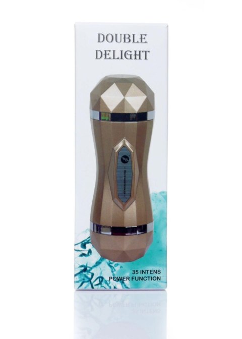 Luksusowy Masturbator 'Double Delight' z Ustami i Waginą, 35 Funkcji, USB