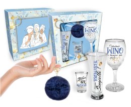 Elegancki Niezbędnik Panieński: Zestaw Szklanka, Kieliszki i Brelok