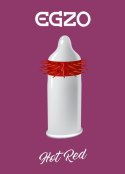Prezerwatywy Egzo Hot Red Stymulujące