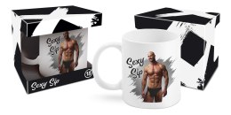 Kubek Sexy Sip – Męski Akcent z Humorem, 300 ml