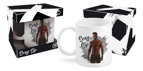 Kubek Sexy Sip – Męski Akcent z Humorem, 300 ml
