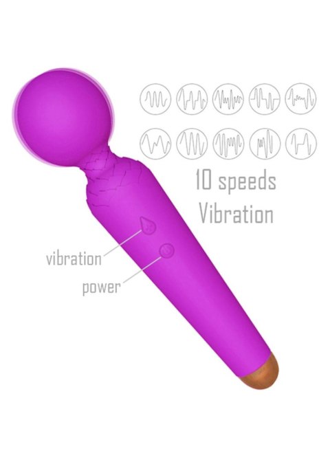 Wibrator-Masażer Typu Wand USB z 10 Funkcjami – Niebieski
