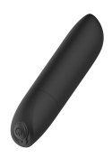 Intensywny Wibrator Punktowy Bullet z 20 Programami Wibracji - Ładowany USB, Matowa Czerń
