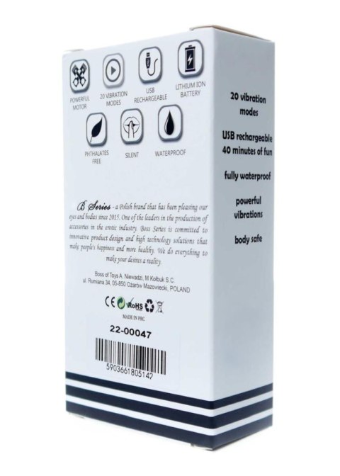 Intensywny Wibrator Punktowy Bullet z 20 Programami Wibracji - Ładowany USB, Matowa Czerń