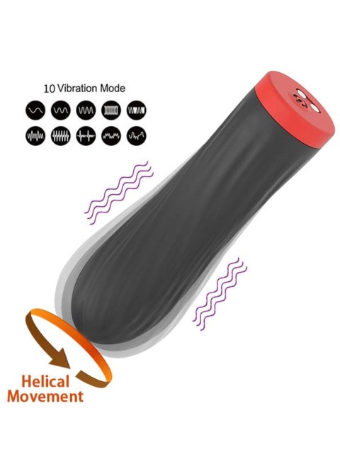 Elegancki Stymulator Silikonowy z 10 Funkcjami Wibracji USB – Czarny