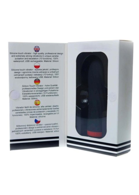 Elegancki Stymulator Silikonowy z 10 Funkcjami Wibracji USB – Czarny