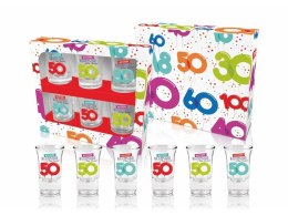 Zestaw Kieliszków Urodzinowych '50' - Wyjątkowy Toast na Jubileusz (6 x 35 ml)