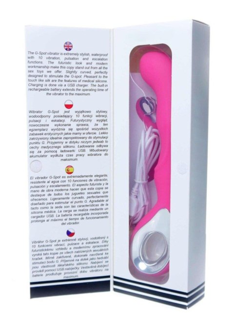 Różowy Wibrator Punktu G z 10 Funkcjami i Ładowaniem USB