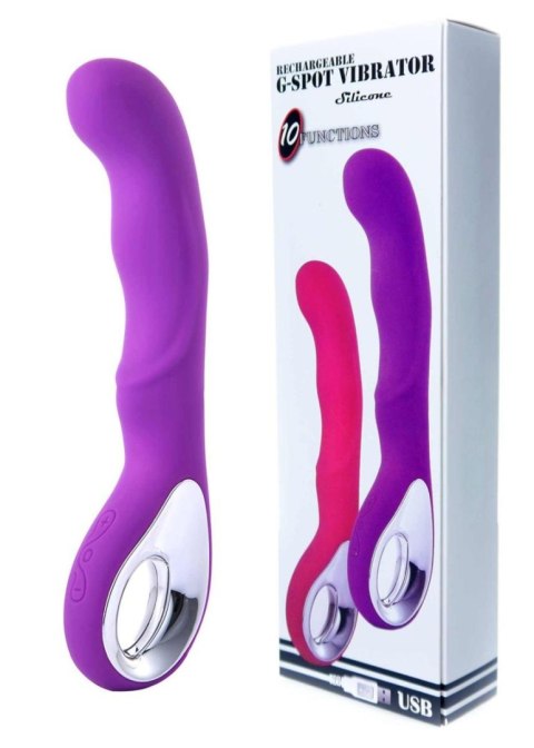 Luksusowy Wibrator G-spot z 10 Funkcjami i Ładowaniem USB - Fioletowy