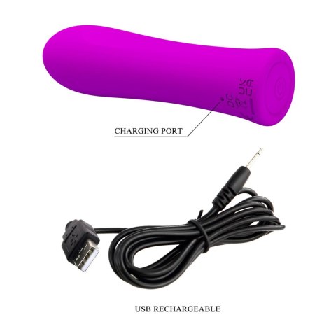PRETTY LOVE Alfreda Purple – Mini Wibrator z Funkcją Pamięci i 12 Trybami Wibracji