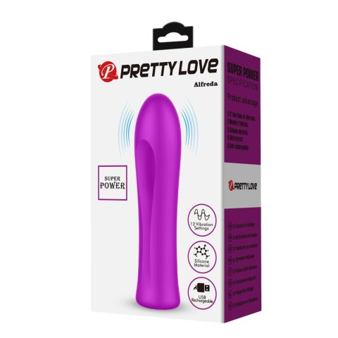 PRETTY LOVE Alfreda Purple – Mini Wibrator z Funkcją Pamięci i 12 Trybami Wibracji