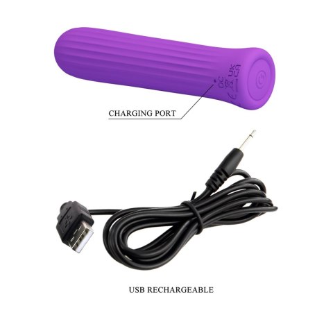 PRETTY LOVE Blanche Ciemnofioletowy – Mini Wibrator z 12 Trybami Wibracji i Funkcją Pamięci
