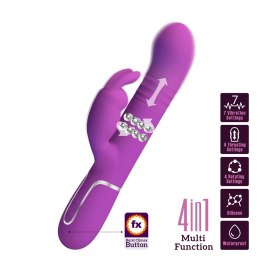 PRETTY LOVE Coale Purple – Luksusowy Wibrator Króliczek z 7 Trybami Wibracji, 4 Funkcjami Obrotowymi i 4 Ustawieniami Pchnięć