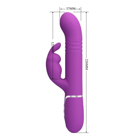 PRETTY LOVE Coale Purple – Luksusowy Wibrator Króliczek z 7 Trybami Wibracji, 4 Funkcjami Obrotowymi i 4 Ustawieniami Pchnięć