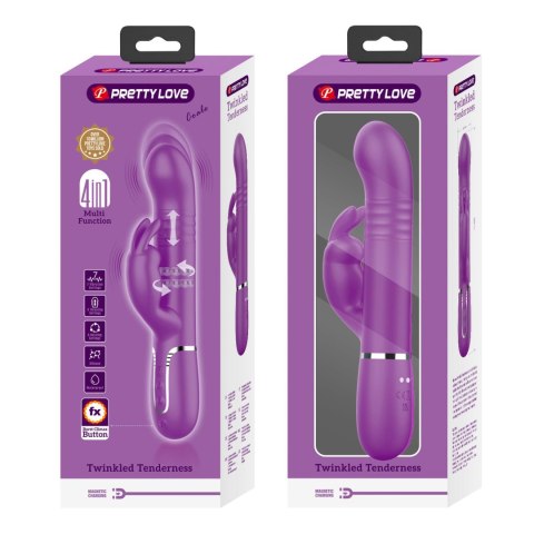 PRETTY LOVE Coale Purple – Luksusowy Wibrator Króliczek z 7 Trybami Wibracji, 4 Funkcjami Obrotowymi i 4 Ustawieniami Pchnięć