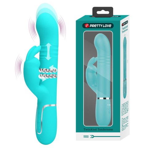 PRETTY LOVE Coale Twinkled Tenderness – Wibrator Króliczek z 7 Funkcjami Wibracji, 4 Trybami Obrotowymi i 4 Ruchami Posuwistymi