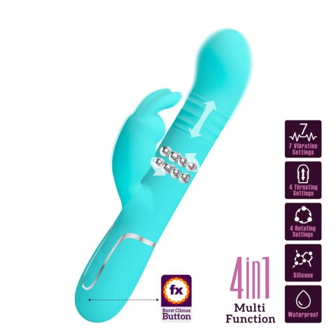 PRETTY LOVE Coale Twinkled Tenderness – Wibrator Króliczek z 7 Funkcjami Wibracji, 4 Trybami Obrotowymi i 4 Ruchami Posuwistymi