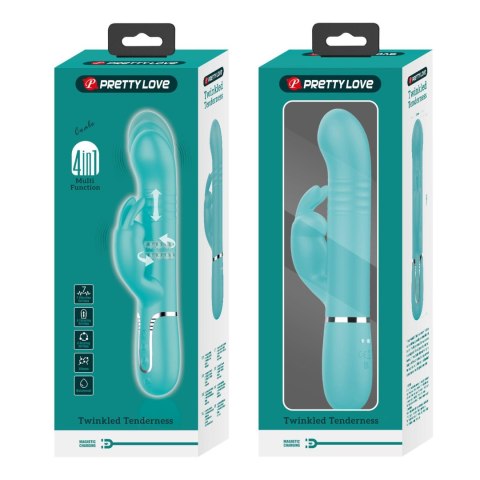 PRETTY LOVE Coale Twinkled Tenderness – Wibrator Króliczek z 7 Funkcjami Wibracji, 4 Trybami Obrotowymi i 4 Ruchami Posuwistymi