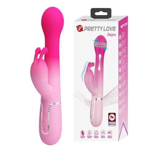 PRETTY LOVE - Dejon: Wibrator Króliczek z 7 trybami wibracji, 4 funkcjami obrotowymi i 4 ustawieniami pchnięć