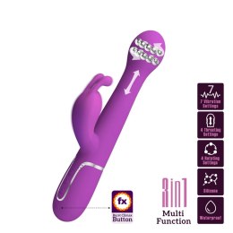 PRETTY LOVE Dejon Purple – Wibrator Króliczek z 7 Funkcjami Wibracji, 4 Trybami Posuwistymi i 4 Opcjami Rotacji