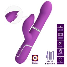 PRETTY LOVE Falin Purple – Wibrator Króliczek z 7 Funkcjami Wibracji i 4 Trybami Ruchu Obrotowego, Funkcja Pamięci