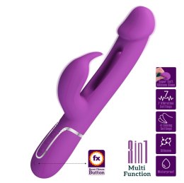 PRETTY LOVE Kampas Fioletowy – Wibrator Króliczek z 7 Funkcjami Wibracji i 4 Trybami Lizania
