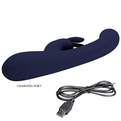 PRETTY LOVE - Lamar Blue, Wibrator Króliczek z 10 funkcjami wibracji i 9 poziomami prędkości