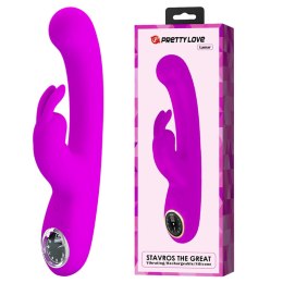 PRETTY LOVE - Lamar Purple: Wibrator Króliczek z 10 Funkcjami i 9 Poziomami Prędkości