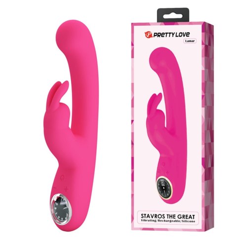 PRETTY LOVE Lamar – Głęboki Róż: 10 Funkcji Wibracji, 9 Poziomów Prędkości