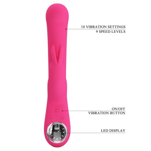 PRETTY LOVE Lamar – Głęboki Róż: 10 Funkcji Wibracji, 9 Poziomów Prędkości