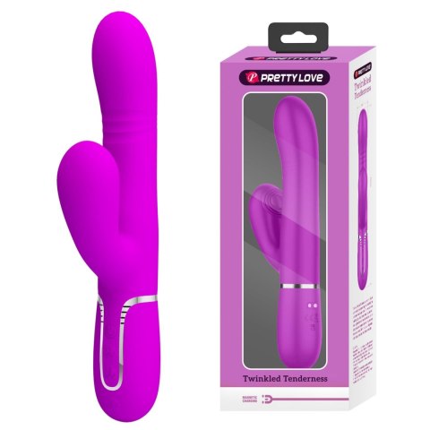 PRETTY LOVE - Mariana Purple – Wielofunkcyjny Wibrator Króliczek: 7 Wibracji, 7 Pulsacji, 4 Tryby Toczenia i 4 Tryby Kołysania