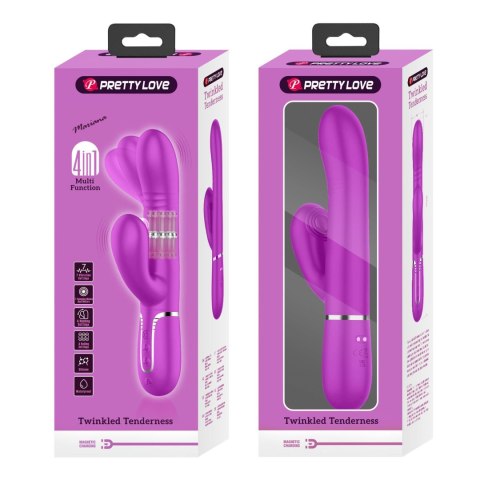 PRETTY LOVE - Mariana Purple – Wielofunkcyjny Wibrator Króliczek: 7 Wibracji, 7 Pulsacji, 4 Tryby Toczenia i 4 Tryby Kołysania