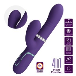PRETTY LOVE Mariana – Ciemny Fiolet: Wibrator Króliczek z 7 Wibracjami, 7 Pchnięciami, 4 Toczeniami i 4 Trybami Kołysania