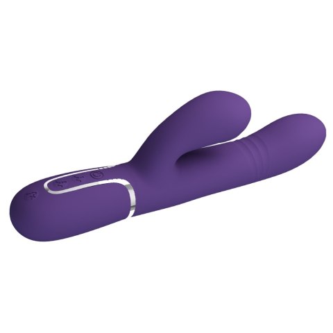 PRETTY LOVE Mariana – Ciemny Fiolet: Wibrator Króliczek z 7 Wibracjami, 7 Pchnięciami, 4 Toczeniami i 4 Trybami Kołysania