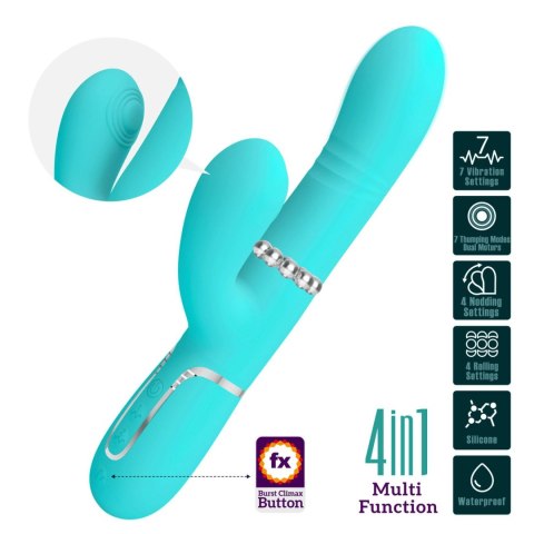 PRETTY LOVE Mariana – Błękitna Fantazja z 7 Funkcjami Wibracji, 7 Trybami Pulsacji, 4 Funkcjami Obrotowymi i 4 Kołyszącymi