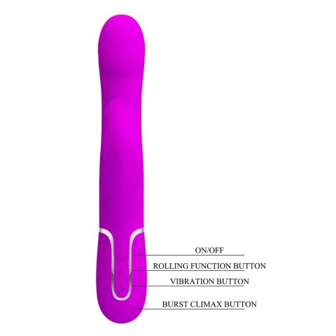 PRETTY LOVE - Fioletowa Migotliwa Czułość – 7 funkcji wibracji, 4 tryby obrotowe i pamięć ustawień