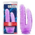 Fioletowe Podwójne Dildo Hi-Rubber 9.4 Cala