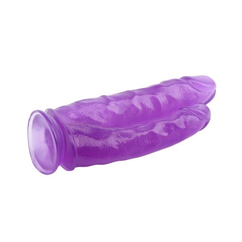 Fioletowe Podwójne Dildo Hi-Rubber 9.4 Cala