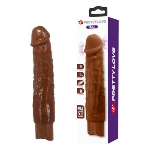 Pretty Love Rufus: Realistyczne Wibrujące Dildo (Edycja Brązowa)