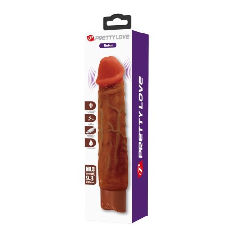 Pretty Love Rufus: Realistyczne Wibrujące Dildo (Edycja Brązowa)