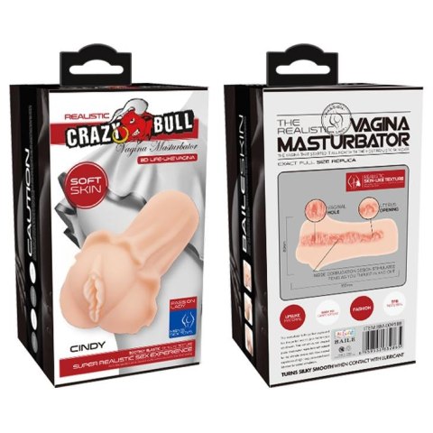 CRAZY BULL - CINDY, Realistyczny Masturbator Waginalny