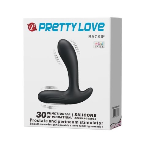 PRETTY LOVE BACKIE BLACK USB – Luksusowy Masażer Prostaty z 30 Trybami Wibracji