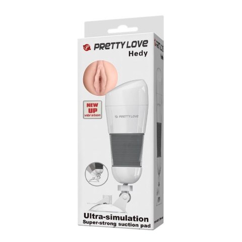 PRETTY LOVE Hedy - Wibrujący Masturbator z Przyssawką
